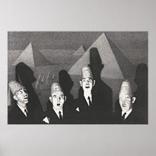 Een tijdloze klassieker Grant Wood's Shriner's Qua Poster