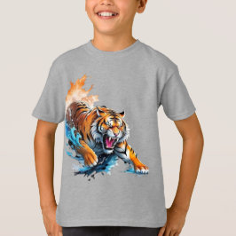 Een tijger in brand t-shirt
