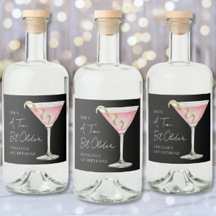 Een tikkeltje oudere Martini verjaardag Likeurfles Etiket