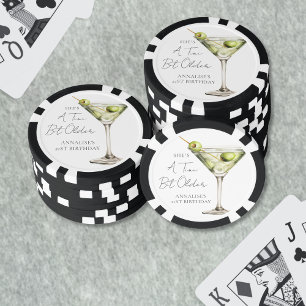 Een tikkeltje oudere Martini-verjaardag Poker Chips