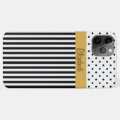 Een Timeless Black White Stripes, Polka Dots Patte Case-Mate iPhone Case (Achterkant (horizontaal))
