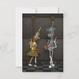 Een tin-Valentijn Bedankkaart