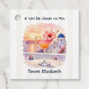 Een 'Tini beetje dichter bij mevrouw Santorini vri Bedankjes Labels