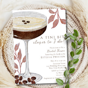 Een Tini Beetje Dichterbij Espresso Martini Bruids Kaart