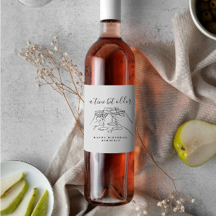 Een Tini Beetje Ouder Cocktail Toast Verjaardagsfe Wijn Etiket