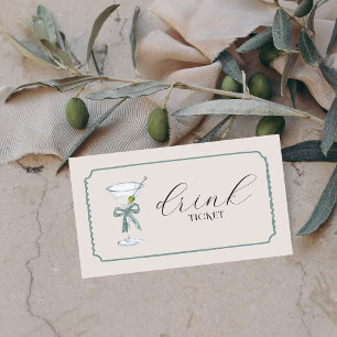 Een Tini Beetje Ouder Martini Thema Drink Ticket