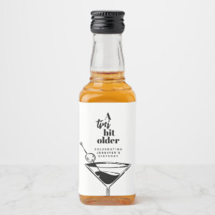 Een Tini Beetje Ouder Moderne Witte Martini Verjaa Likeurfles Etiket