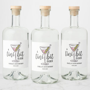 Een Tini Beetje Ouder Pink Martini Cocktails Verja Likeurfles Etiket