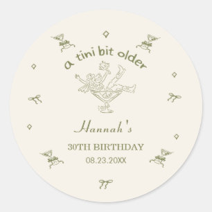 Een Tini Beetje Oudere Espresso Martini Boog Verja Ronde Sticker