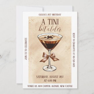 Een Tini Beetje Oudere Espresso Martini Verjaardag Kaart