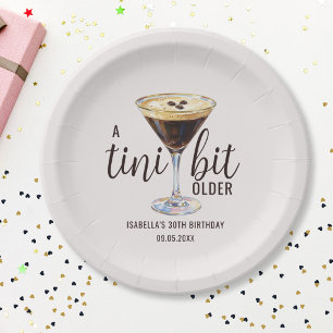 Een Tini Beetje Oudere Espresso Martini Verjaardag Papieren Bordje