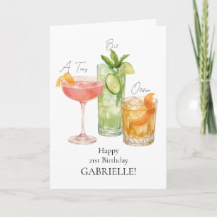 Een Tini Beetje Oudere Martini Gelukkige 21e Verja Kaart