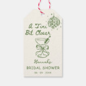 Een Tini Bit Closer Drawn Bruidsfeest  Cadeaulabel (Achterkant)