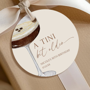 Een Tini Bit Older Expresso Martini Bruidsdouche Bedankjes Labels