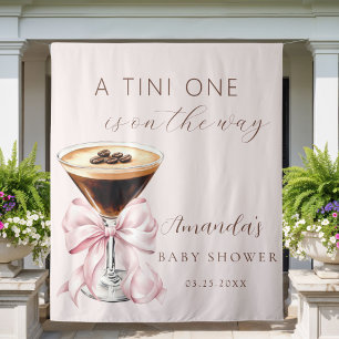 Een Tini One Espresso Martini Baby Shower Achtergr Wandkleed