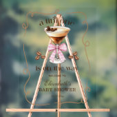 Een Tini One Espresso Martini Roze Strik Baby Show Acryl Bord (Neutraal)