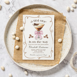 Een Tini One Espresso Martini Roze Strik Baby Show Kaart