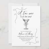 Een Tini One Hand Drawn Martini Baby shower Kaart (Voorkant)
