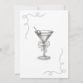 Een Tini One Hand Drawn Martini Baby shower Kaart (Achterkant)