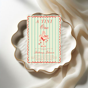 Een Tini One Martini Baby shower Kaart