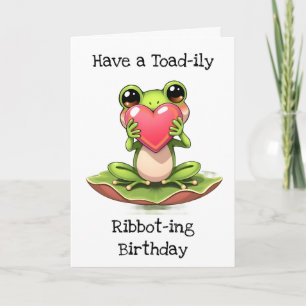 Een Toad-ily Ribbot-ing verjaardag Kaart