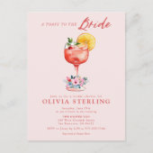 Een Toast Aan De Bruid Roze Bruiloft Uitnodiging (Voorkant)