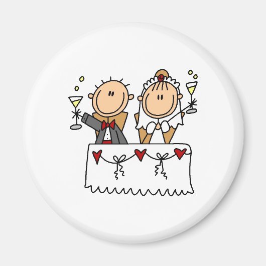 Een toast op de bruid en bruidegom magneet (Voorkant)