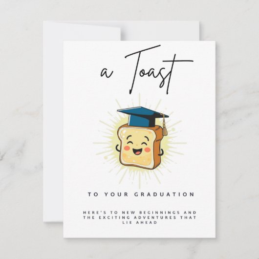 Een toast op je Afstuderen Feestdagenkaart (Voorkant)