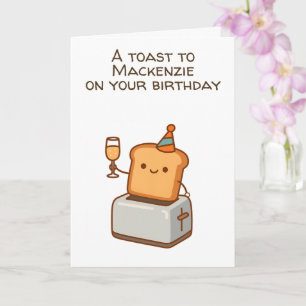 Een toast op je persoonlijke verjaardag kaart
