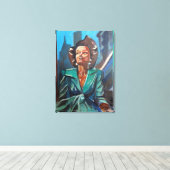 Een toekomstbeeld canvas afdruk (Insitu (Houten vloer))