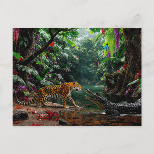 “Een Toevallige Ontmoeting” – Kleurrijk Natuurport Briefkaart