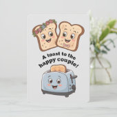 Een toost op het bruidspaar Funny Huwelijk Kaart (Staand voorkant)