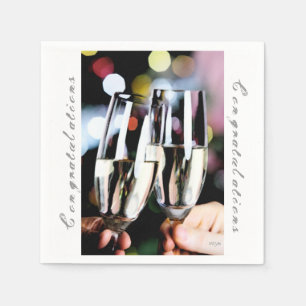 Een toost van het Glas van Champagne van Servetten