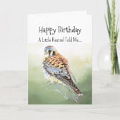 Een torenvalk persoonlijkheid Verjaardag Fun Bird Kaart (Voorkant)