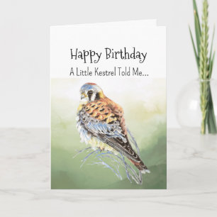 Een torenvalk persoonlijkheid Verjaardag Fun Bird Kaart