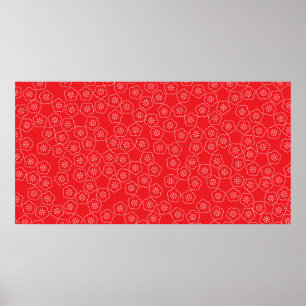 Een traditioneel Japans casual kimono patt Poster