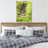 Een trap in het gras canvas afdruk (Insitu (Slaapkamer))