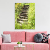 Een trap in het gras canvas afdruk (Insitu (Woonkamer))
