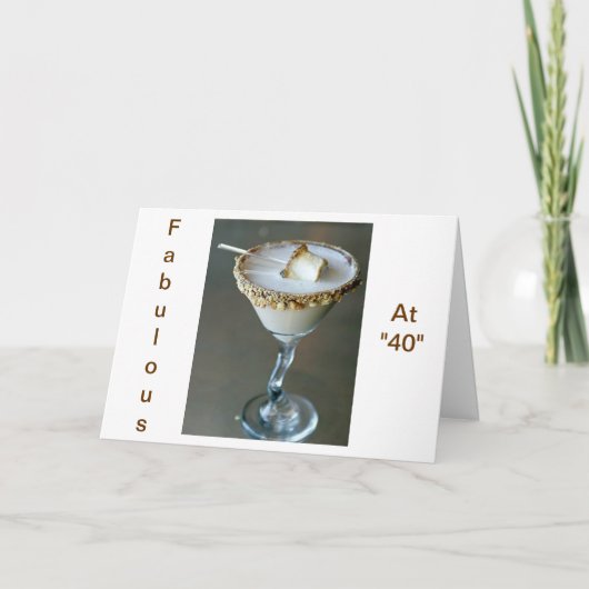 EEN TREAT BIJ "40" OMDAT U "ZWET" BENT KAART (Voorkant)