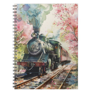 Een trein in de lente notitieboek