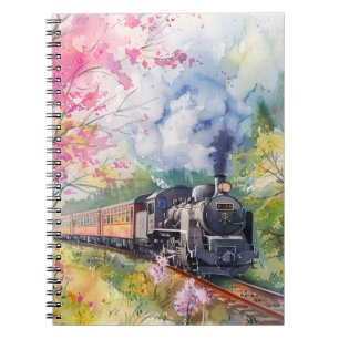 Een trein in de lente notitieboek