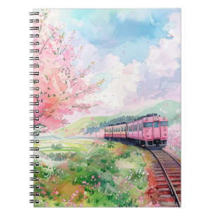 Een trein in de lente notitieboek