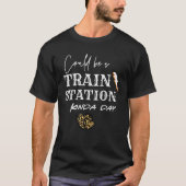 Een treinstation Kinda Day Funny Leopard H T-shirt (Voorkant)