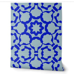 Een trendy blauwe kleur klassieker "Ratti_Creative Behang