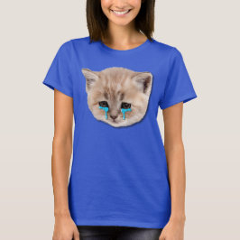 Een trieste kat die kattenblauw is t-shirt