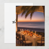Een tropisch thanksgivingdiner in de avond kaart (Voorkant / Achterkant)