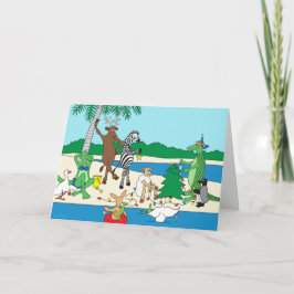 Een Tropische Beach Holiday Greep Feestdagen Kaart