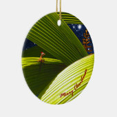 Een Tropische Kerstmis van Gecko Lizard Keramisch Ornament (Rechts)