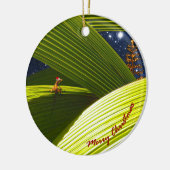 Een Tropische Kerstmis van Gecko Lizard Keramisch Ornament (Links)