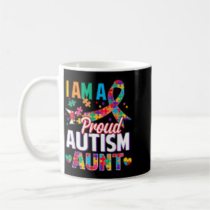 Een trotse autisme tante autisme bewustzijn puzzel koffiemok